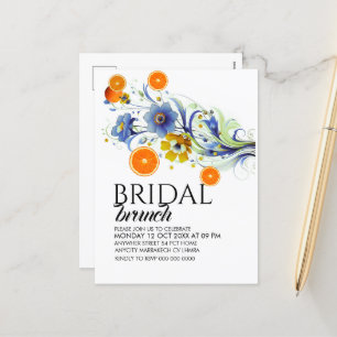 Citrus Bruidsbrunch Uitnodiging Template, Sinaasap