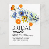 Citrus Bruidsontbijt Uitnodiging Template, Oranje  (Voorkant)