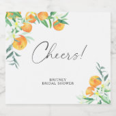 Citrus - Bruiloft Cheers! Sparkling Wijnetiket (Enkel label)