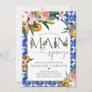 Citrus Bruiloft Feest Ze Heeft Haar Hoofdliefde Ge Kaart