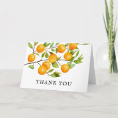 Citrus Bruiloft Zomer Bruiloftsfeest Bedankkaart (Voorkant)