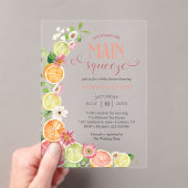 Citrus Bruiloftsfeest 'Main Squeeze' Acryl Uitnodigingen (Insitu (Draagbaar))