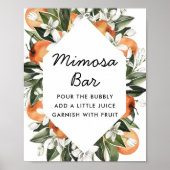 Citrus Bruiloftsfeest Mimosa Bar Poster (Voorkant)