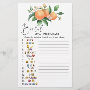 Citrus - bruiloftsshower emoji pictionary spel