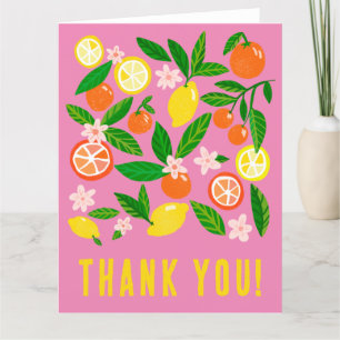 Citrus Celebration Custom Kleurrijk Vet Groot Bedankkaart