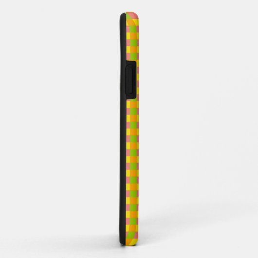 Citrus Circle Check 'Monogram' iPhone case (Achterkant/rechts)