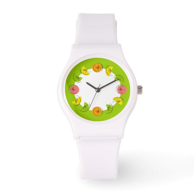 Citrus Circle Groen horloge (Voorkant)