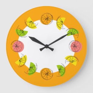 Citrus Circle Oranje klok rond
