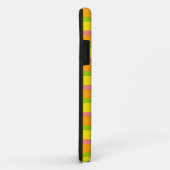 Citrus Circle Stripe Classic Monogram iPhone case (Achterkant/rechts)