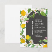 Citrus citroen bruids douche uitnodiging (Voorkant / Achterkant)