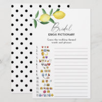 Citrus citroen - bruiloft emoji pictionary spel