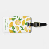 Citrus citroen fruit patroon bagagelabel (Voorkant horizontaal)