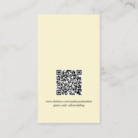 Citrus citroen groen QR code bruiloft Informatiekaartje (Achterkant)