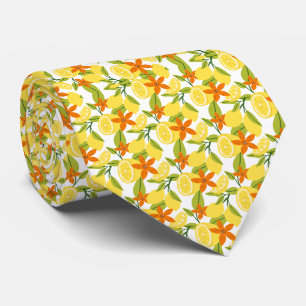 Citrus Citroen Patroon Stropdas