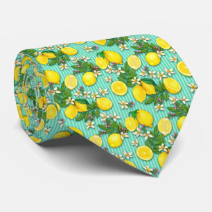 Citrus Citroen Patroon Stropdas