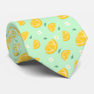 Citrus Citroen Patroon Stropdas