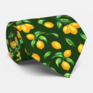 Citrus Citroen Patroon Stropdas
