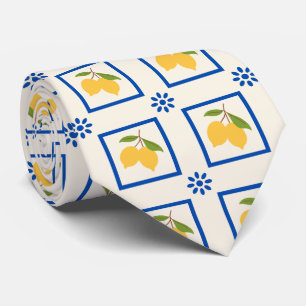 Citrus Citroen Patroon Stropdas