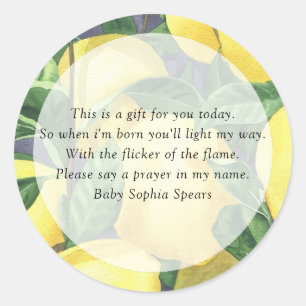 Citrus citroen - Prayer Candle Label