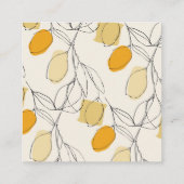 Citrus citroen QR Code Online Bruids Register Gift Informatiekaartje (Achterkant)