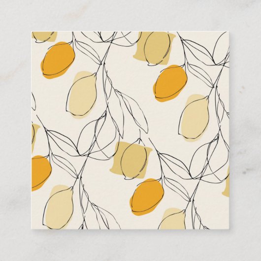 Citrus citroen QR Code Online Bruids Register Gift Informatiekaartje (Achterkant)