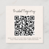 Citrus citroen QR Code Online Bruids Register Gift Informatiekaartje (Voorkant)