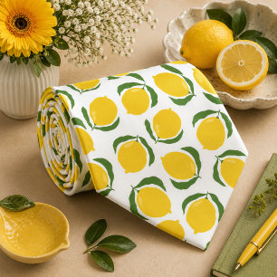 Citrus citroenpatroon stropdas