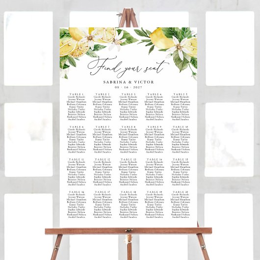Citrus citron 20 Tableau Mariage