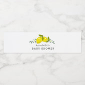 Citrus citron Baby shower Floral Étiquette de bout (Étiquettes simples)
