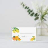 Citrus Citron et Mariage orange Carte de place (Debout devant)