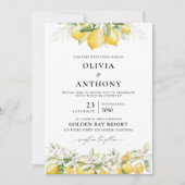 Citrus Citron Faire-part de mariage (Devant)