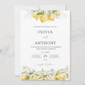 Citrus Citron Faire-part de mariage (Devant)