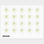 citrus citron fruit Classic Round Sticker (Feuille)