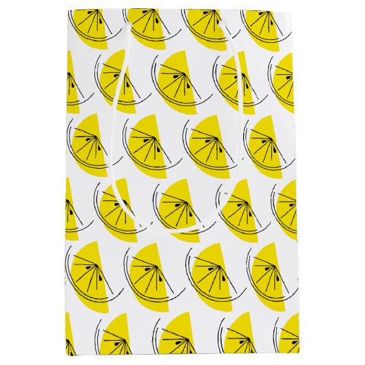 Citrus Citron Multi sac cadeau moyen (Devant)