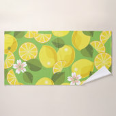 Citrus citron sans soudure arrière - plan motif (Serviette de bain)
