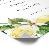 Citrus citron vert Floral Mariage Affiche de bienv (Coin)