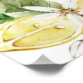 Citrus citron vert Floral Mariage Affiche de bienv (Coin)