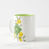 Citrus Citrons Fruits Coffee Mug (Devant gauche)