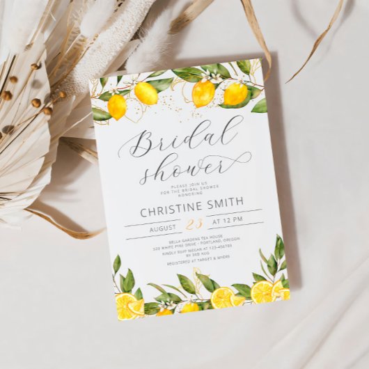 Citrus Citrus été nuptiale de douche Invitation