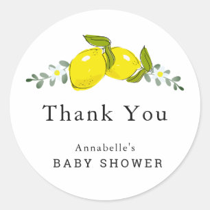 Citrus Citrus Floral Baby shower Dank u Sticker