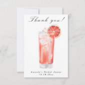 Citrus Cocktail Bridal Shower Bedankkaart (Voorkant)