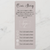 citrus | cocktails | Boho Flowers | Prijsstelling Menu (Achterkant)