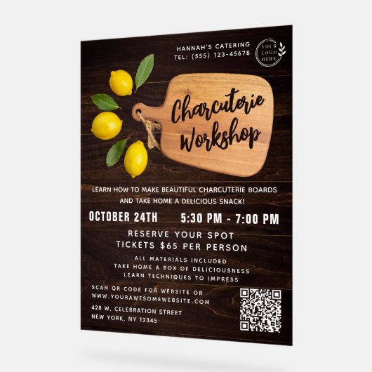 Citrus Cooking Script Acryl Bord (Hoek)