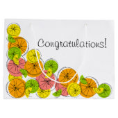 Citrus Corner Texte sac cadeau grand (Dos)