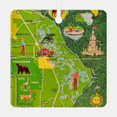 Citrus County Florida Kaart Ornament (Achterkant)