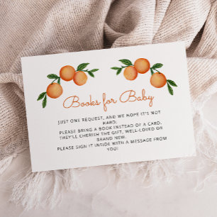 Citrus Cutie Baby Shower Boek Verzoek Informatiekaartje
