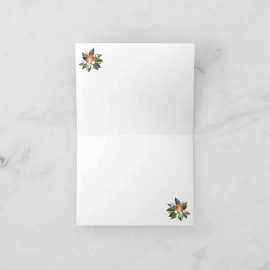 Citrus Dankkaartjes Citrus Bruidsfeest Bedankkaart (Binnen)