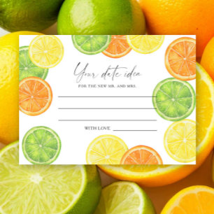 Citrus - Date night ideeën Datum jar Informatiekaartje
