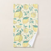 Citrus de citron moderne jaune d'été Personnalisé (Serviette à main)