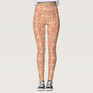 Citrus Delight Orange Leggings Motifs